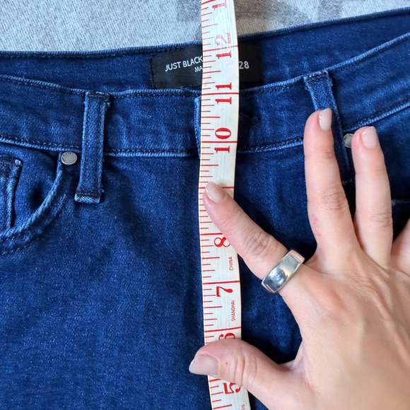 Just Black Dark Blue Flare Stretch Jeans - Picture 8 of 11